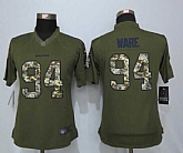 Women Limited Nike Denver Broncos #94 Ware Gray Men's Stitched Gridiron Gray Jersey